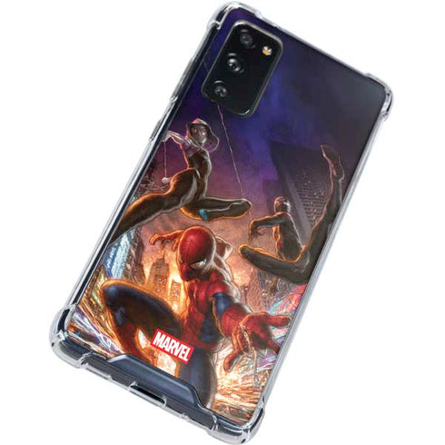 Marvel Spiderman Group Wall Galaxy S20 FE Clear Case
